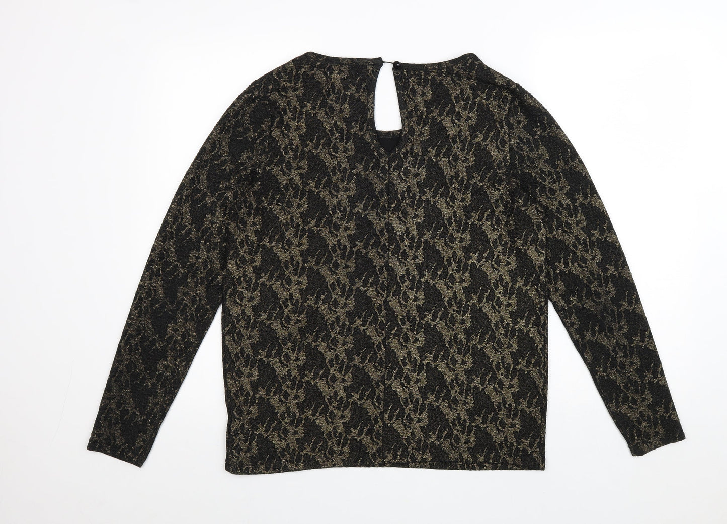 Womens UK Size L Numph Black Basic Blouse