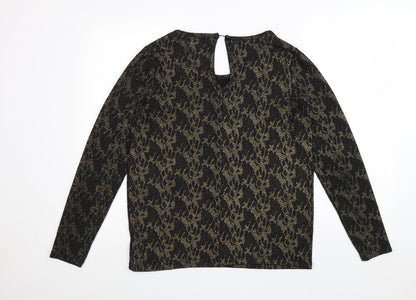 Womens UK Size L Numph Black Basic Blouse