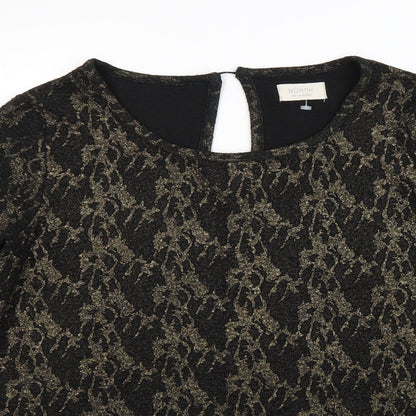Womens UK Size L Numph Black Basic Blouse