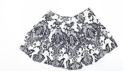 Boohoo Womens Black Geometric Polyester Tulip Skirt Size 10