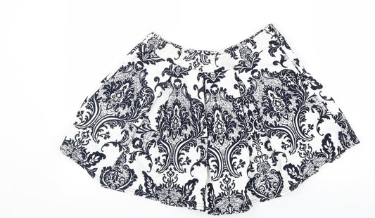 Boohoo Womens Black Geometric Polyester Tulip Skirt Size 10