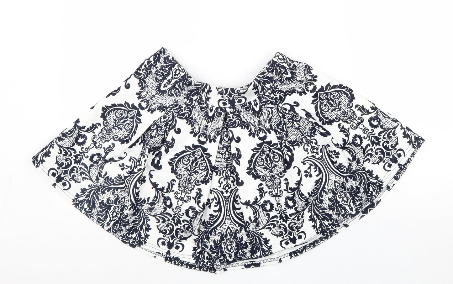 Boohoo Womens Black Geometric Polyester Tulip Skirt Size 10