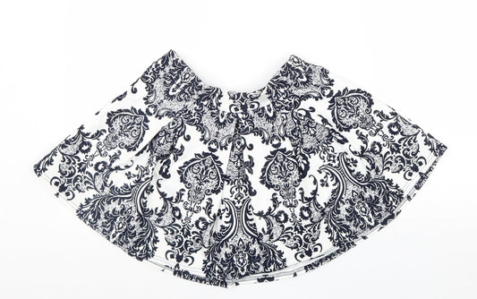 Boohoo Womens Black Geometric Polyester Tulip Skirt Size 10