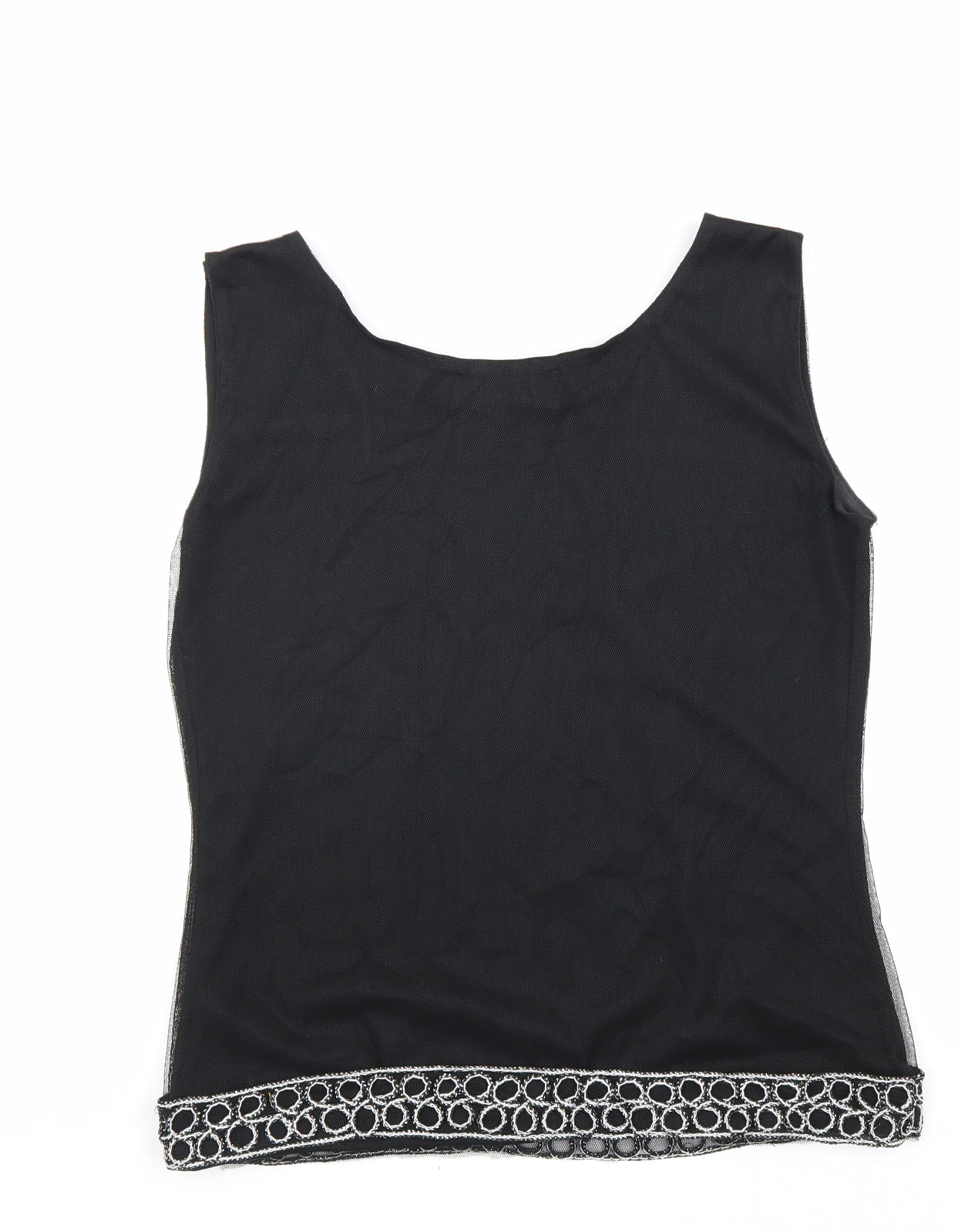 Stephen Y Womens Black Polyester Basic Tank Size S Scoop Neck