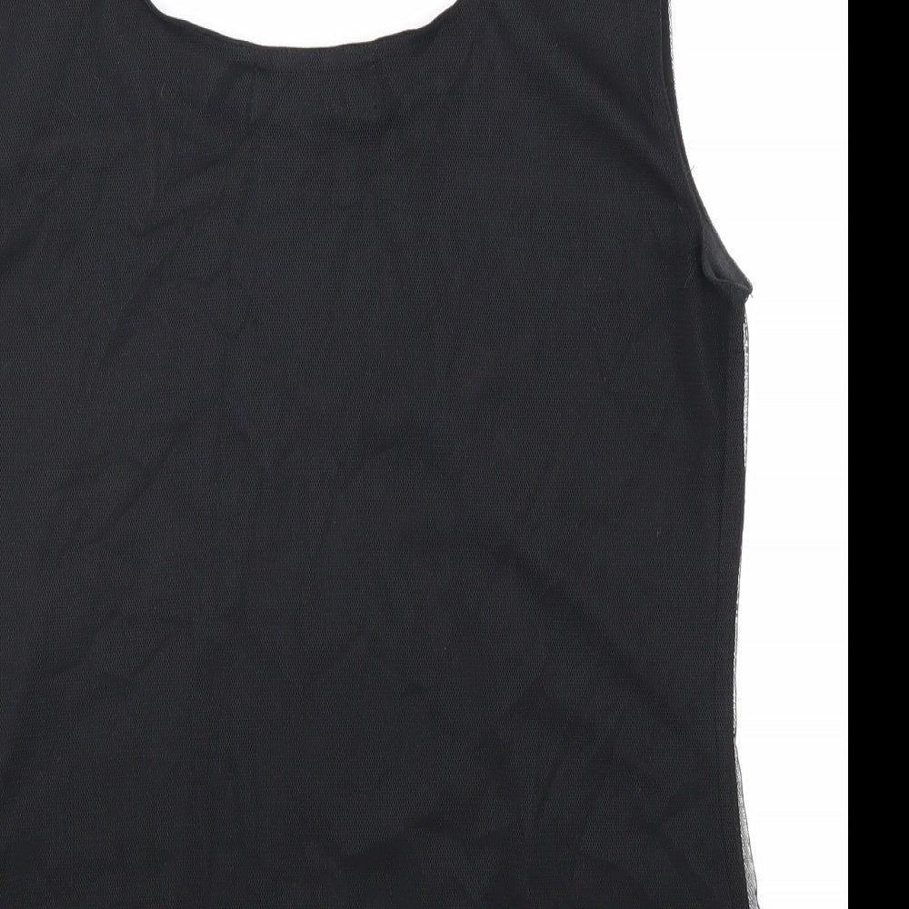 Stephen Y Womens Black Polyester Basic Tank Size S Scoop Neck