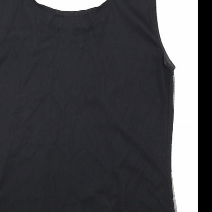 Stephen Y Womens Black Polyester Basic Tank Size S Scoop Neck