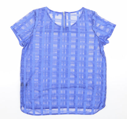 Womens UK Size 14 NEXT Blue Basic T-Shirt