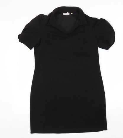 NAF NAF Womens Black Polyester A-Line Size S V-Neck Pullover