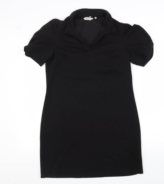 NAF NAF Womens Black Polyester A-Line Size S V-Neck Pullover