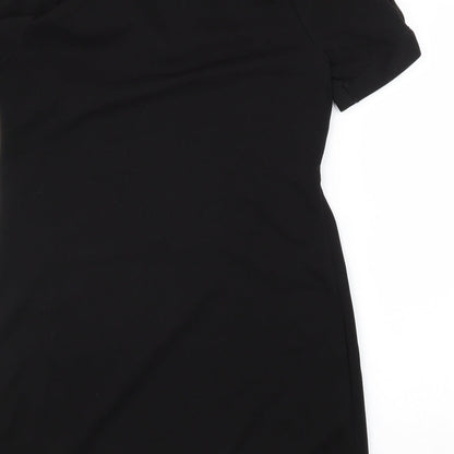 NAF NAF Womens Black Polyester A-Line Size S V-Neck Pullover