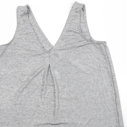 Womens UK Size 10 NEXT Grey Basic Tank