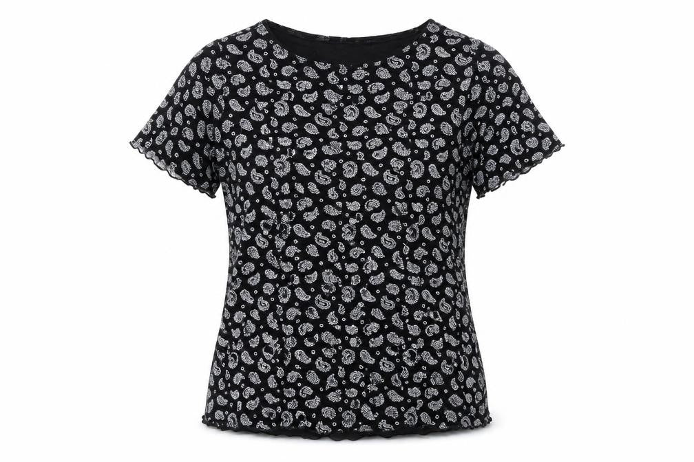 Womens UK Size M Preworn Black Basic T-Shirt