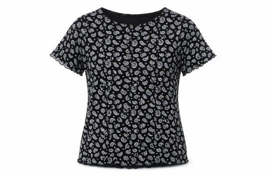 Womens UK Size M Preworn Black Basic T-Shirt