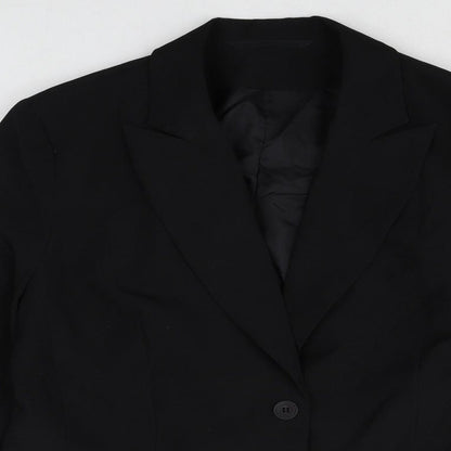 Womens UK Size 16 Preworn Regular Black Blazer