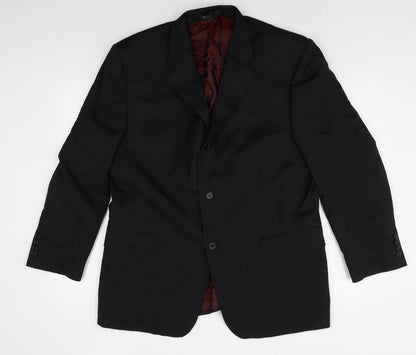Mens UK Size 44 BHS Regular Black Suit Jacket