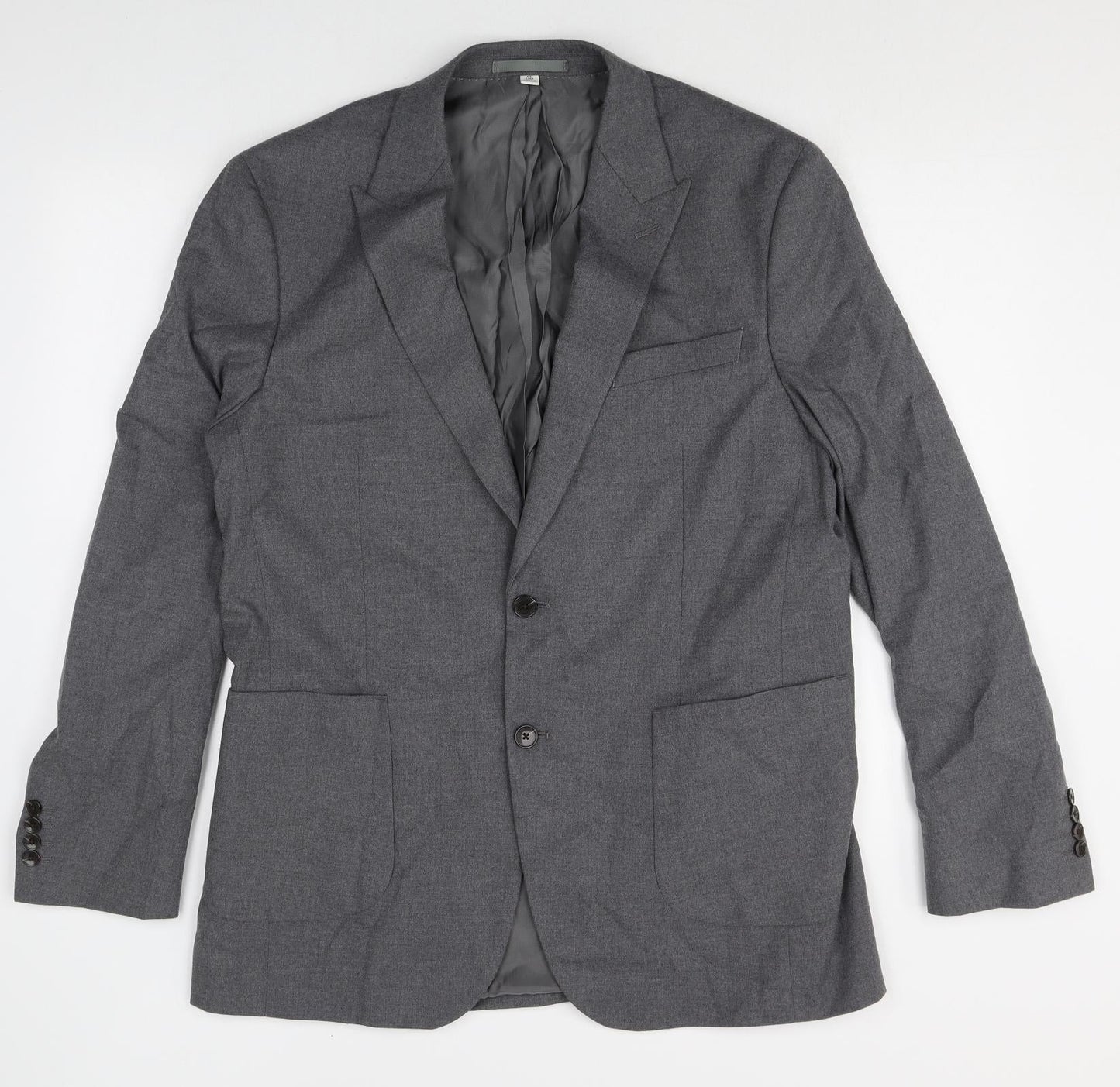 Autograph Mens Grey Polyester Jacket Suit Jacket Size 42 Big & Tall