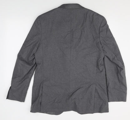 Autograph Mens Grey Polyester Jacket Suit Jacket Size 42 Big & Tall