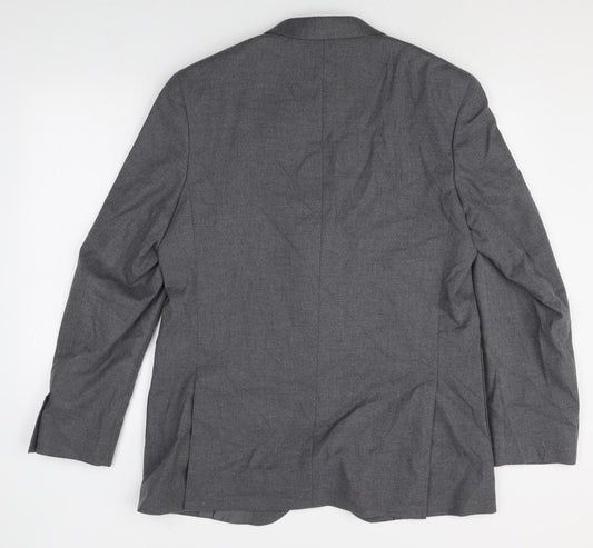 Autograph Mens Grey Polyester Jacket Suit Jacket Size 42 Big & Tall
