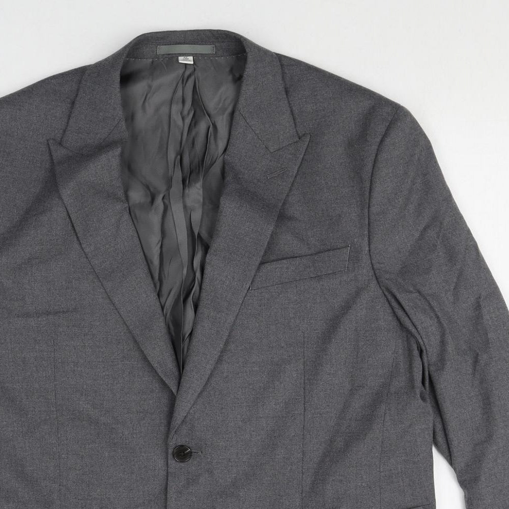 Autograph Mens Grey Polyester Jacket Suit Jacket Size 42 Big & Tall