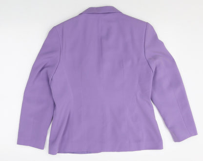 Womens UK Size 14 Anne Brooks Regular Purple Blazer