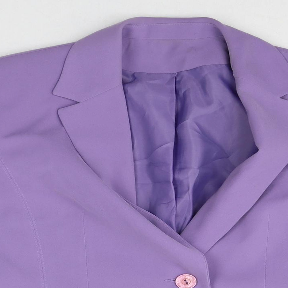 Womens UK Size 14 Anne Brooks Regular Purple Blazer