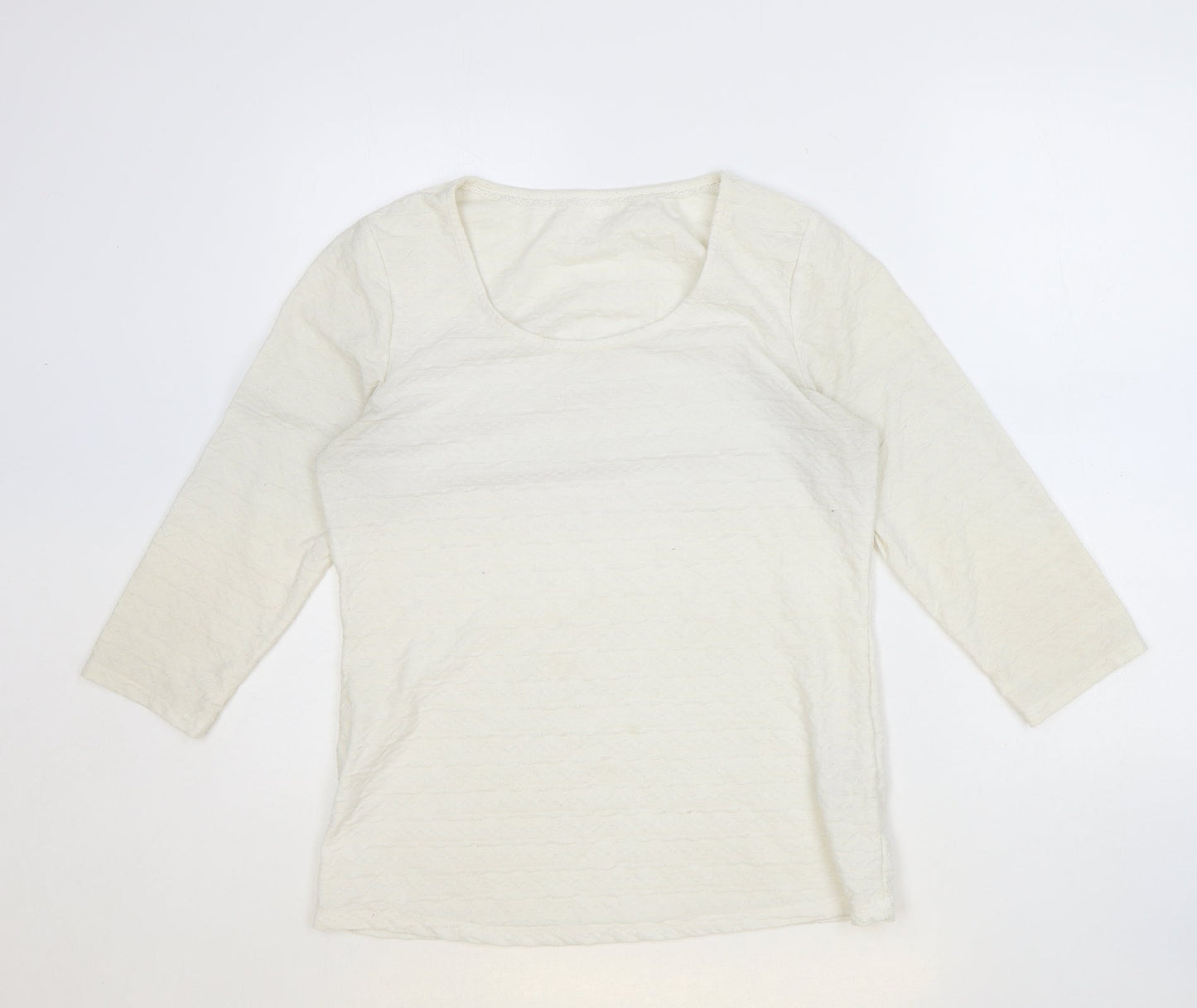 Womens UK Size 12 Marks and Spencer Ivory Basic Blouse