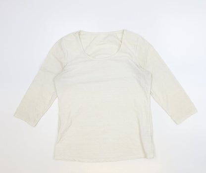Womens UK Size 12 Marks and Spencer Ivory Basic Blouse