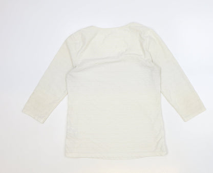 Womens UK Size 12 Marks and Spencer Ivory Basic Blouse