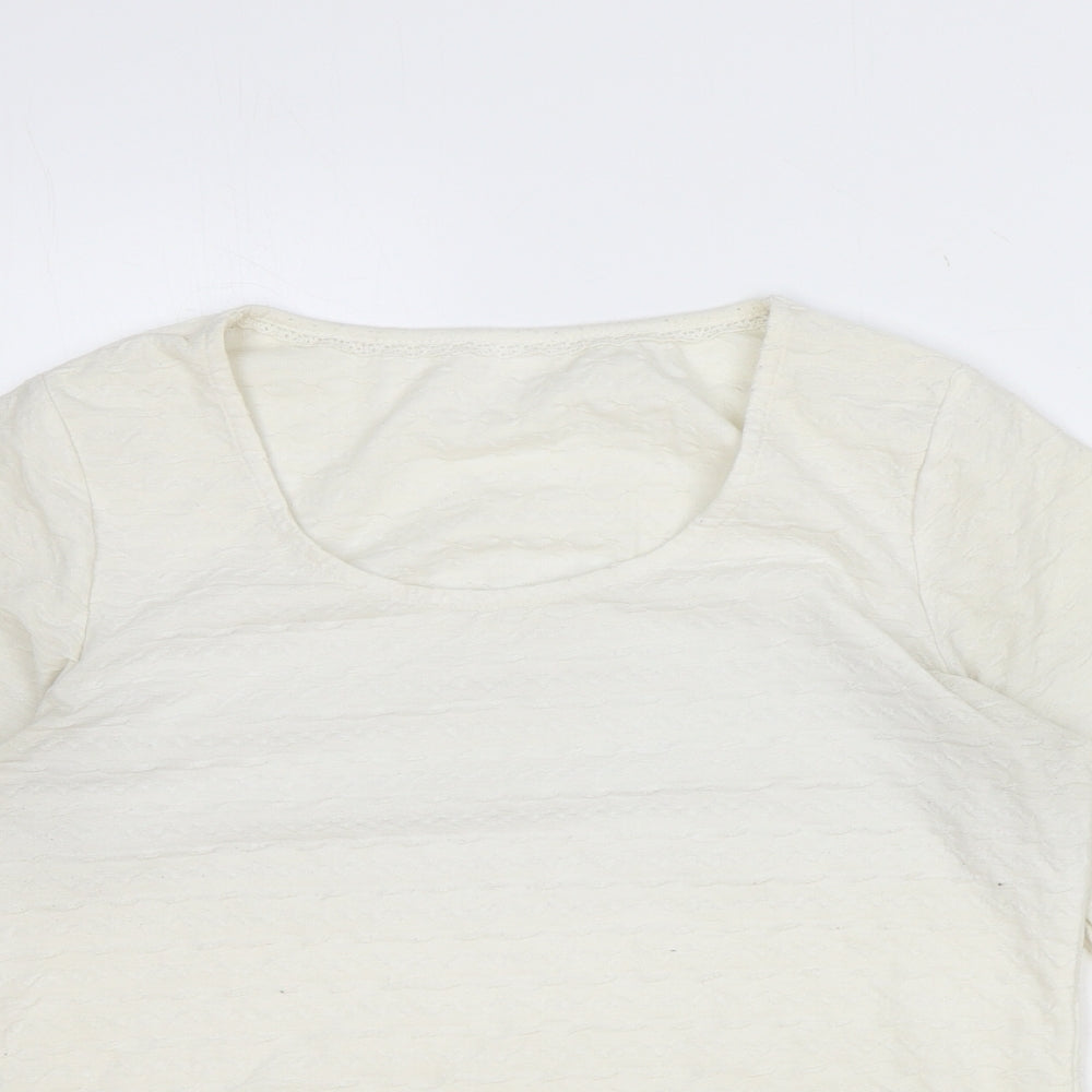 Womens UK Size 12 Marks and Spencer Ivory Basic Blouse