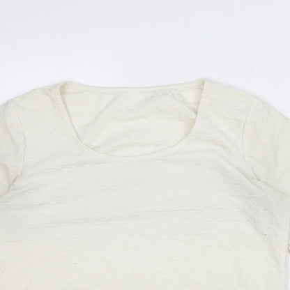 Womens UK Size 12 Marks and Spencer Ivory Basic Blouse