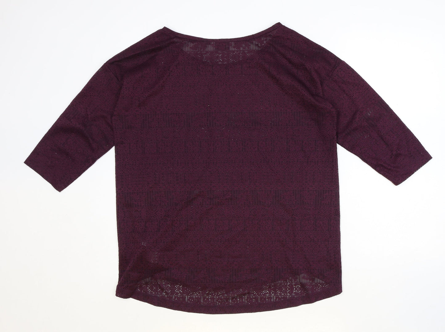 Womens UK Size 14 New Look Purple Basic Blouse