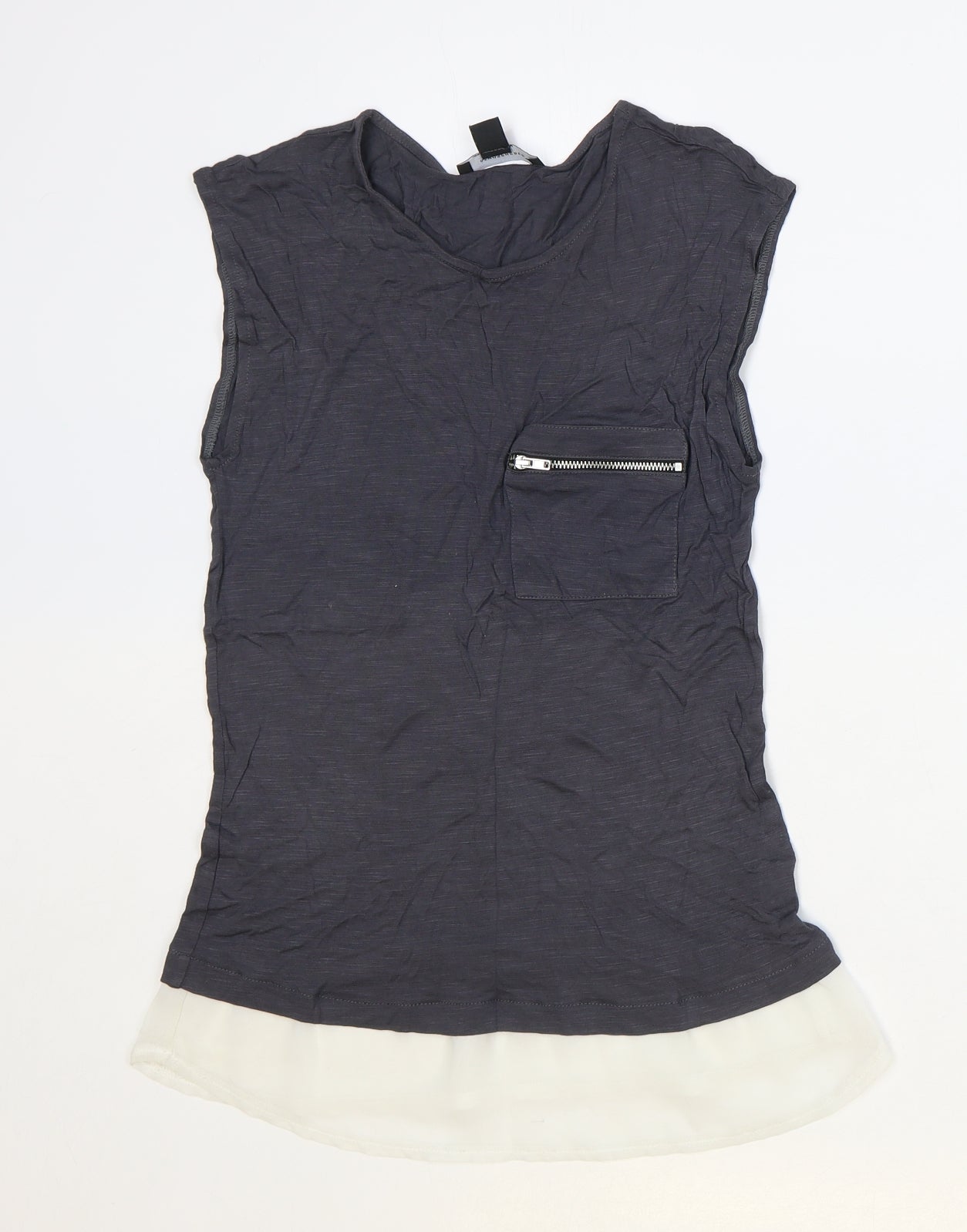 Womens UK Size 8 Atmosphere Grey Basic Tank