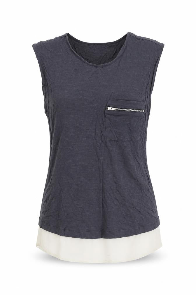 Womens UK Size 8 Atmosphere Grey Basic Tank