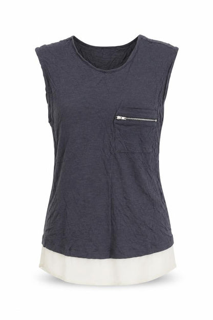Womens UK Size 8 Atmosphere Grey Basic Tank