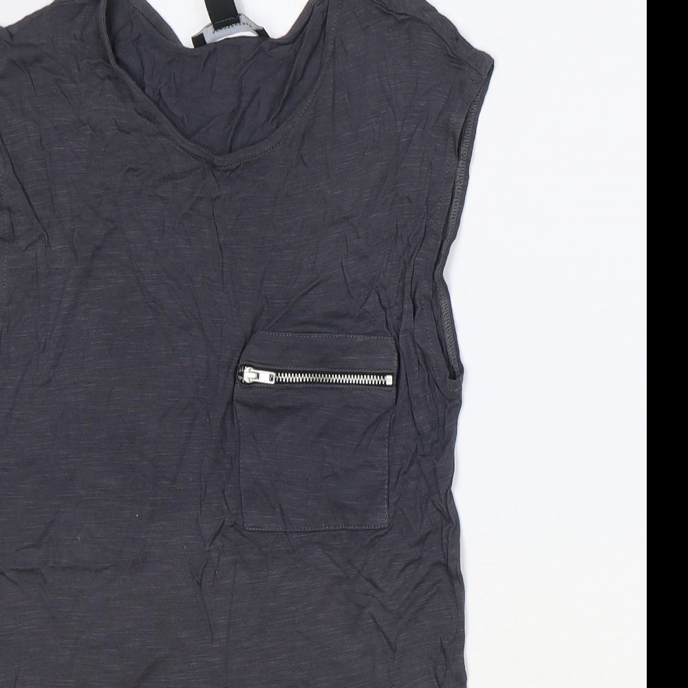 Womens UK Size 8 Atmosphere Grey Basic Tank
