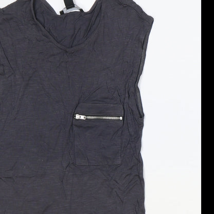 Womens UK Size 8 Atmosphere Grey Basic Tank