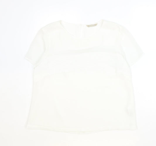 Womens UK Size 14 Planet Ivory Basic T-Shirt
