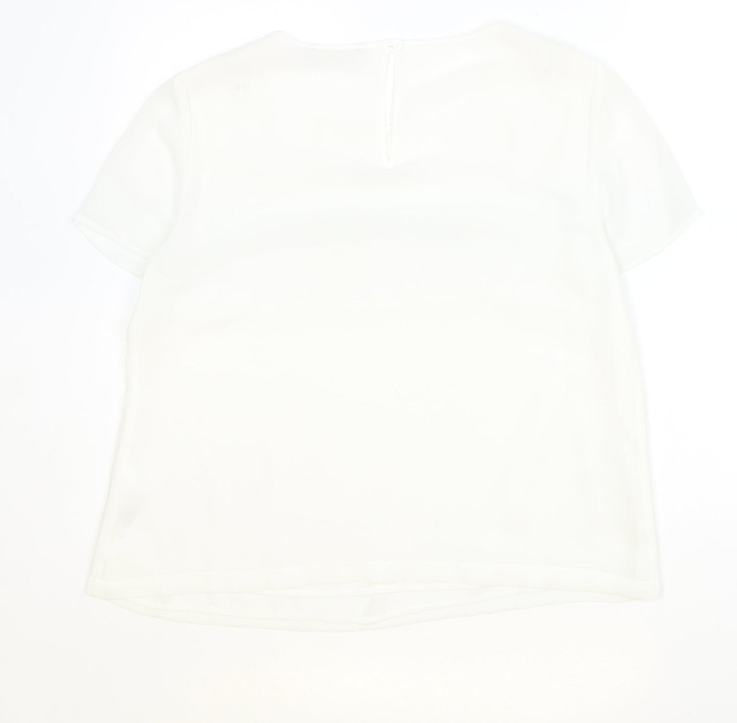 Womens UK Size 14 Planet Ivory Basic T-Shirt