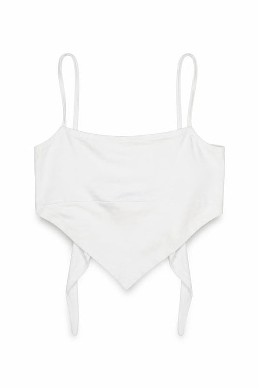 Womens UK Size 8 ASOS Ivory Cropped Tank