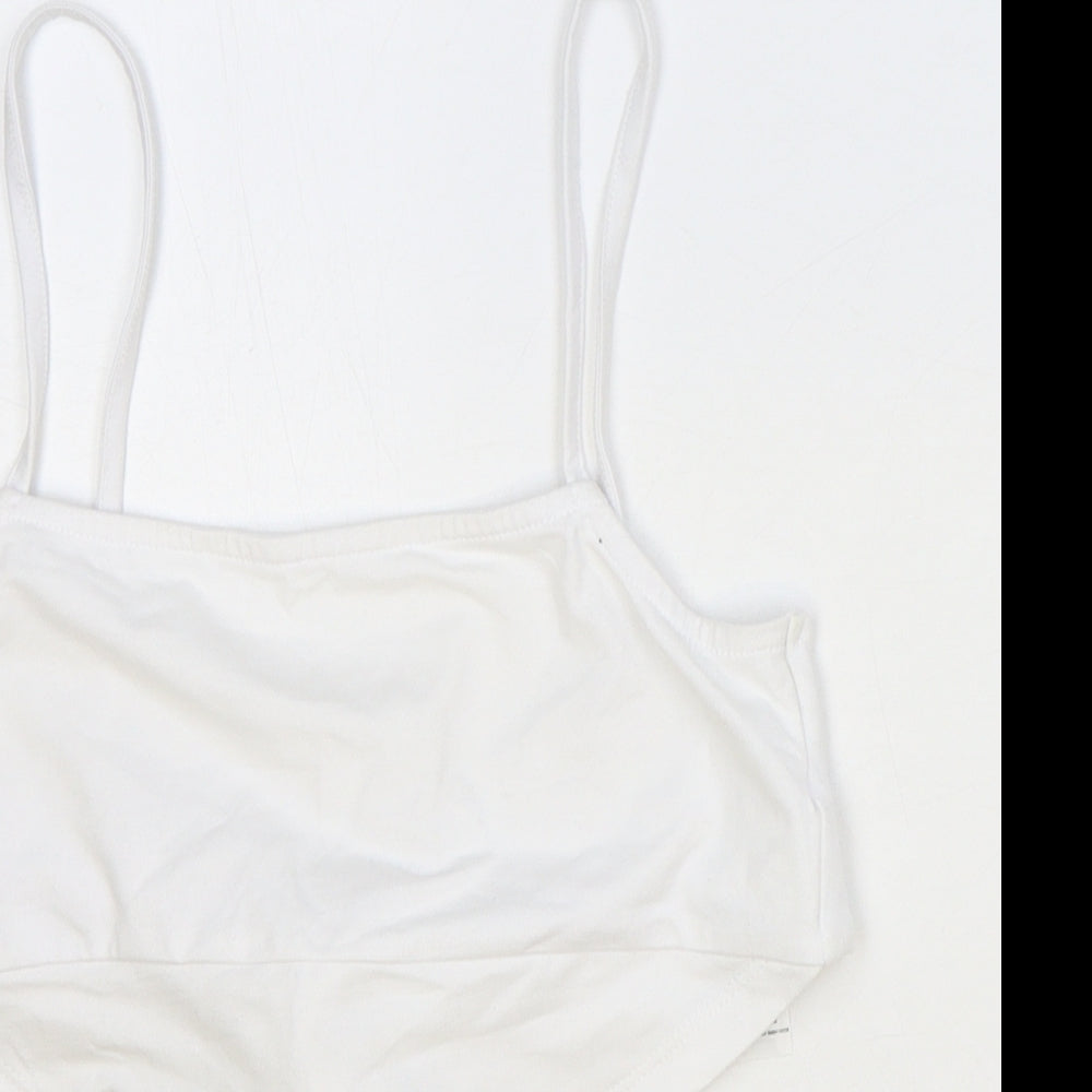 Womens UK Size 8 ASOS Ivory Cropped Tank