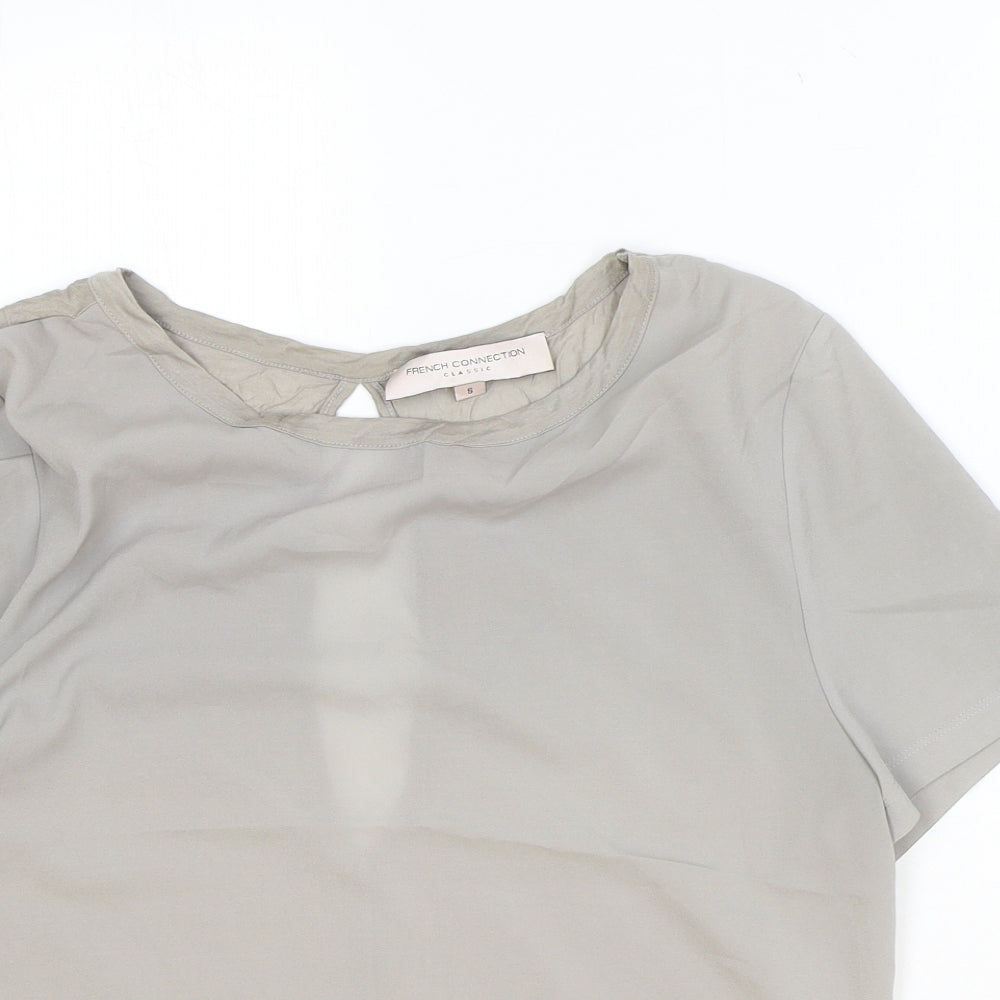 Womens UK Size S French Connection Grey Basic T-Shirt