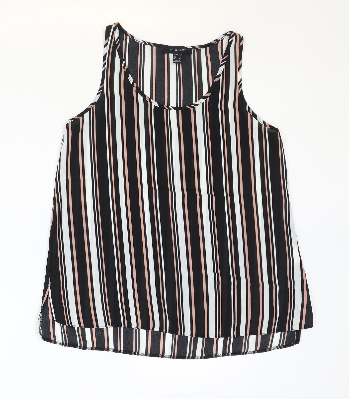 Womens UK Size 8 Atmosphere Black Basic Tank