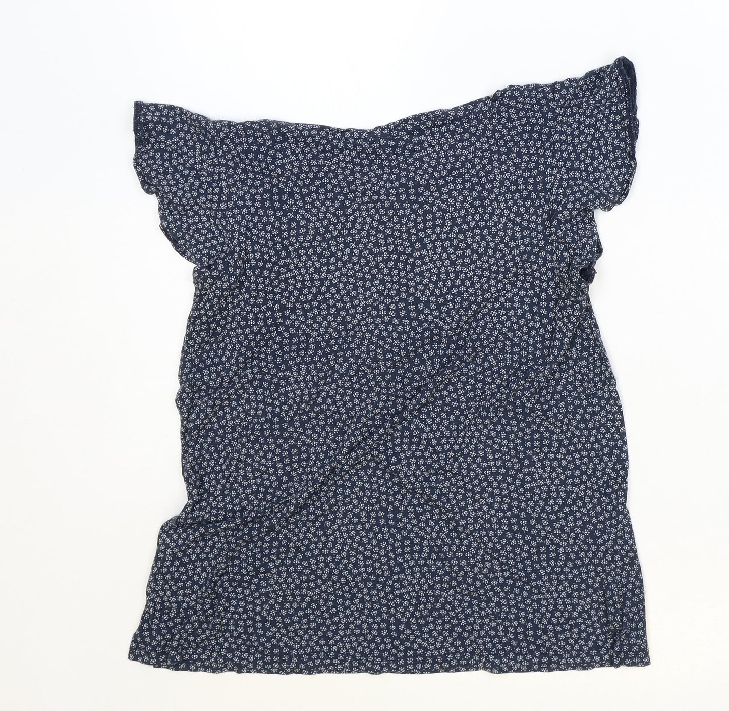 Womens UK Size XS H&M Blue Basic T-Shirt