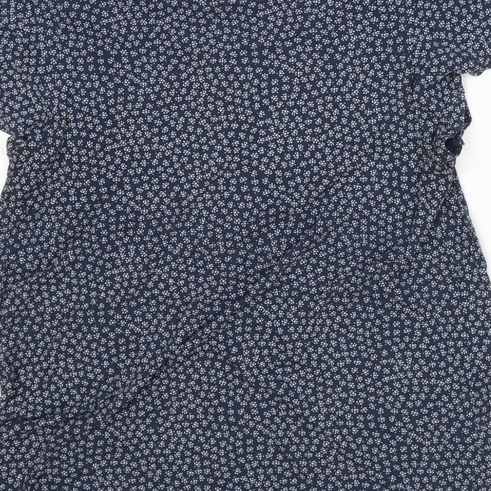 Womens UK Size XS H&M Blue Basic T-Shirt