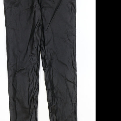 Love Jeans Womens Black Viscose Trousers Size 10 Regular Zip