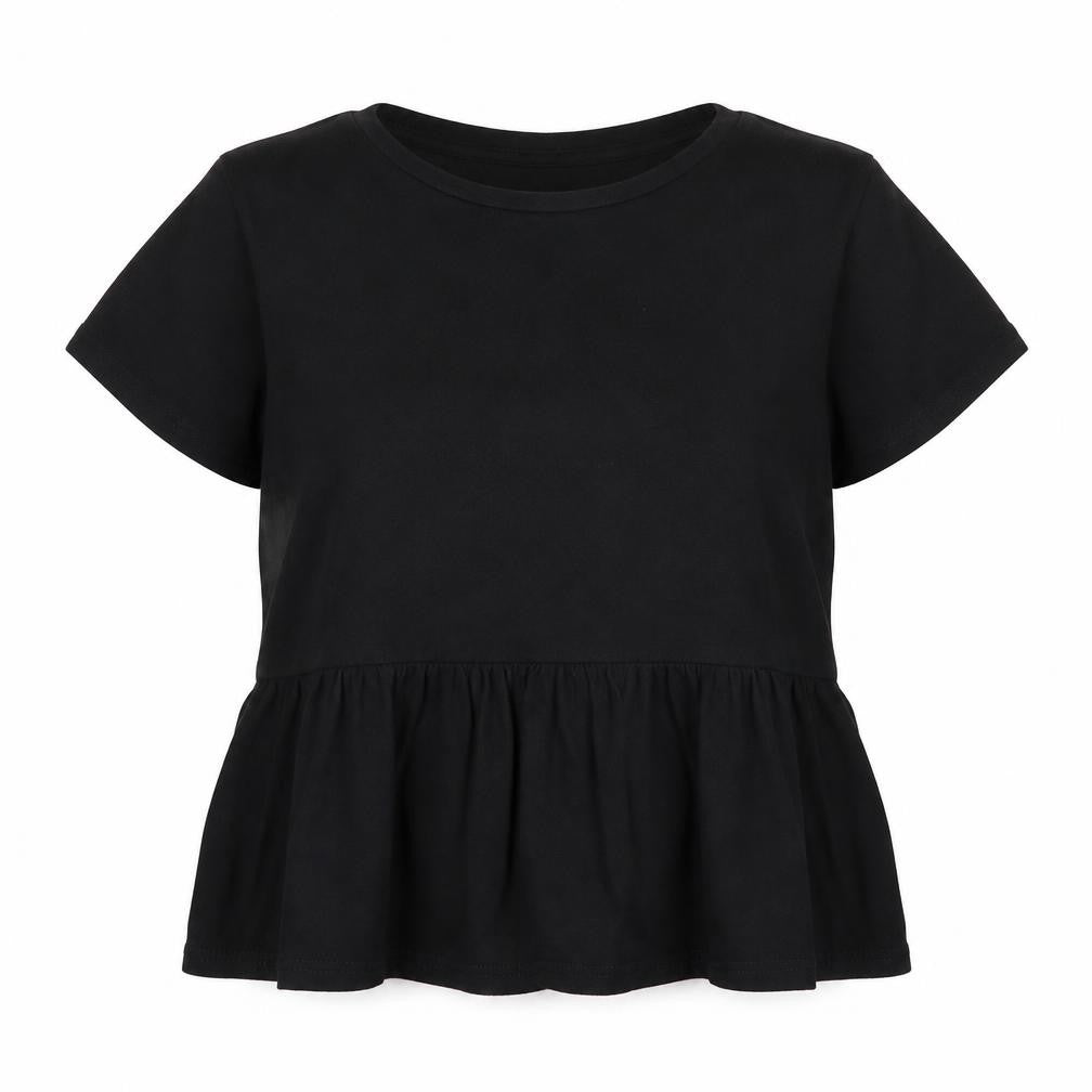 Womens UK Size 12 New Look Black Basic T-Shirt