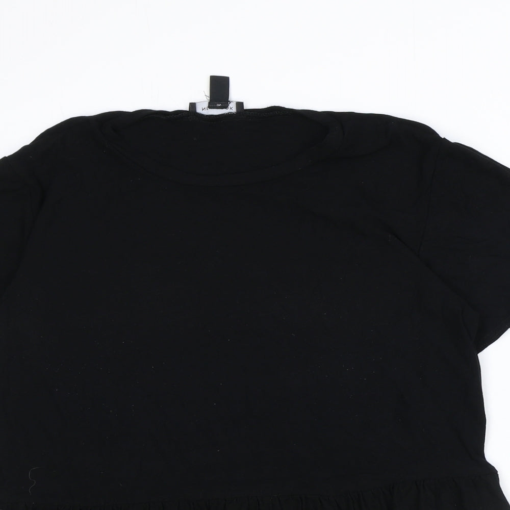 Womens UK Size 12 New Look Black Basic T-Shirt