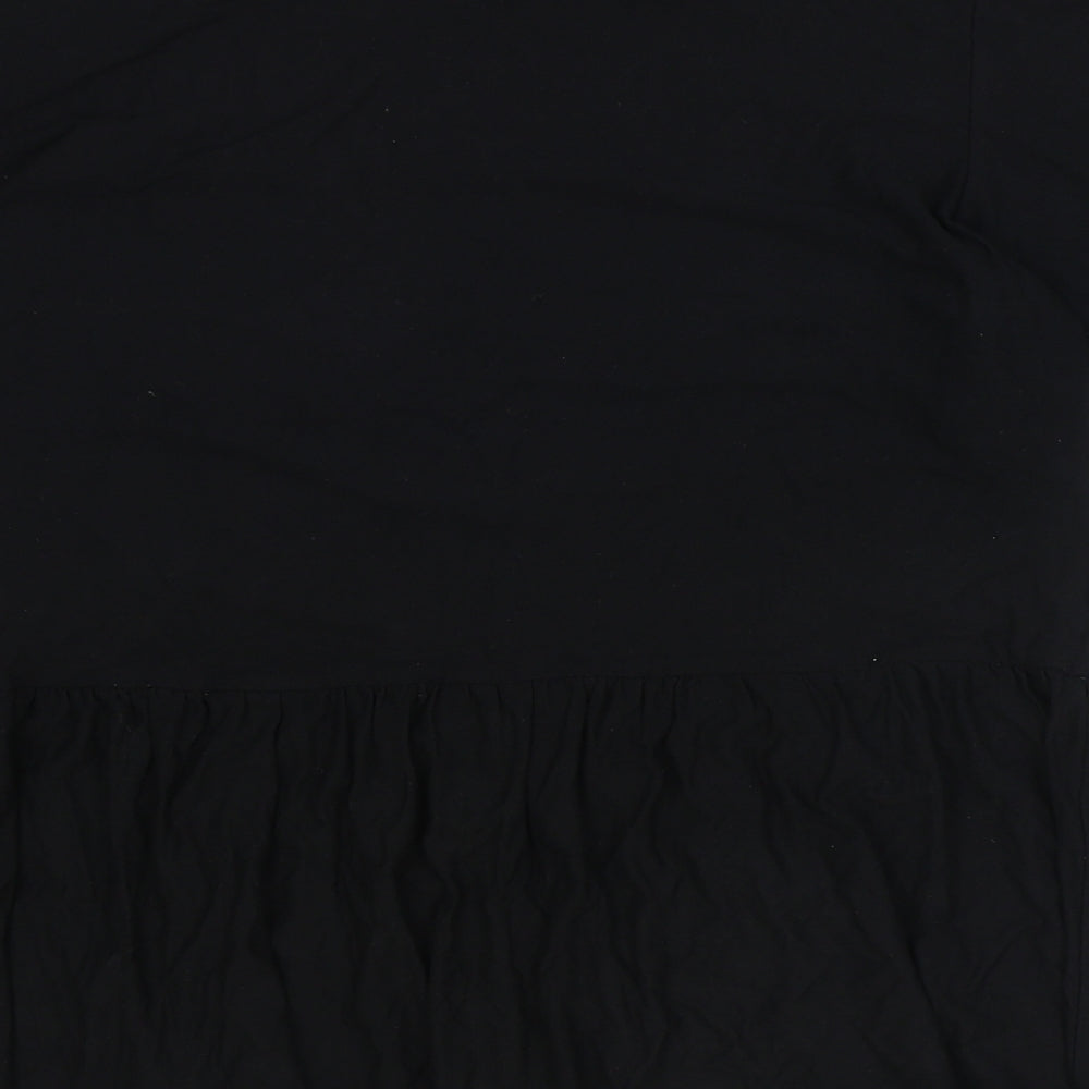 Womens UK Size 12 New Look Black Basic T-Shirt