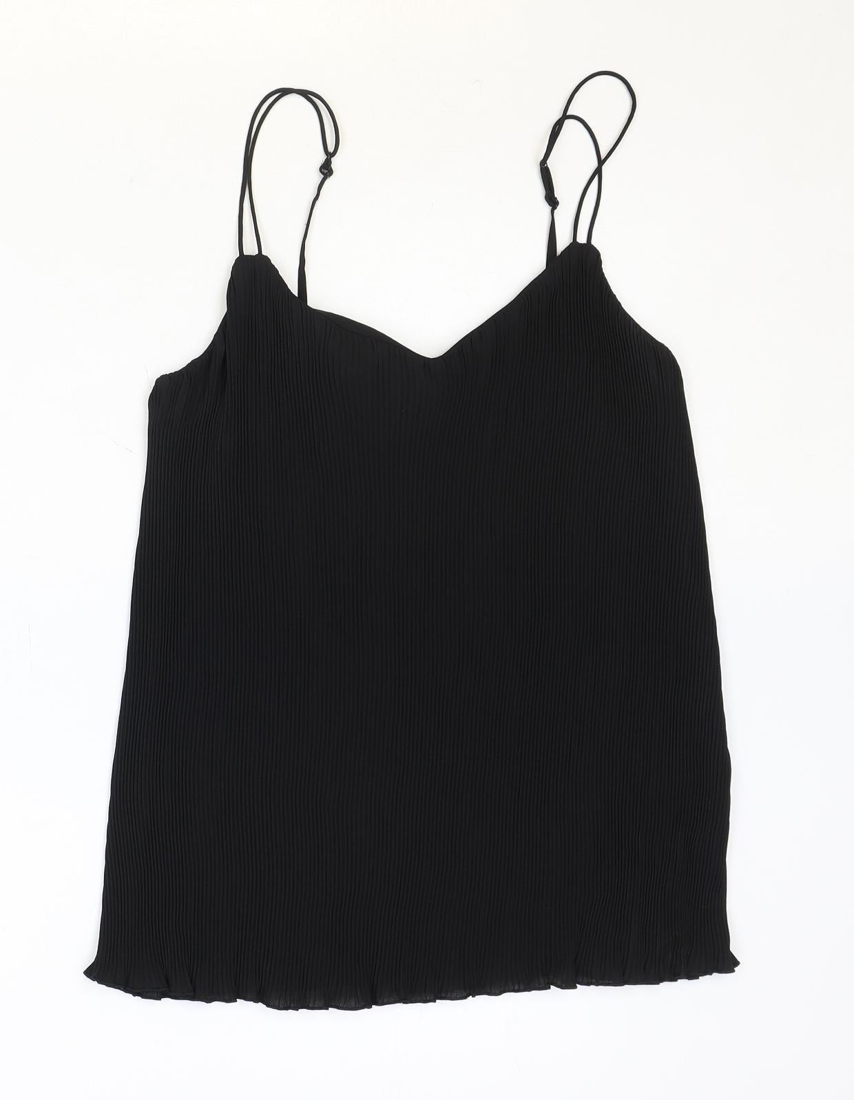 Womens UK Size 8 Warehouse Black Camisole Tank