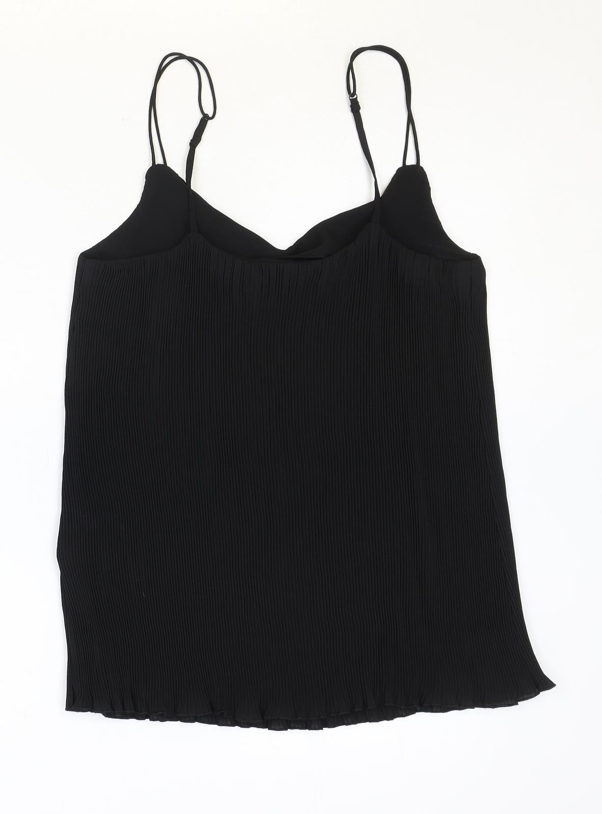 Womens UK Size 8 Warehouse Black Camisole Tank